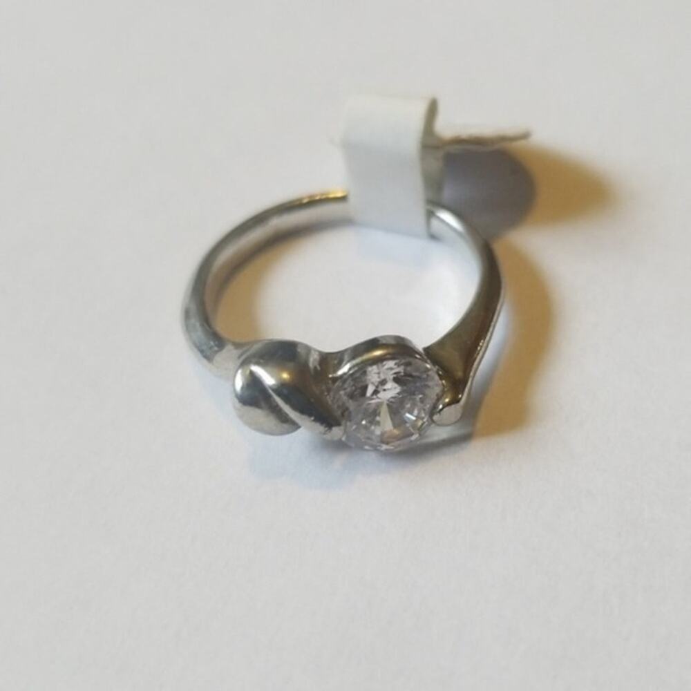 Stainless steel cz ring size 6‎